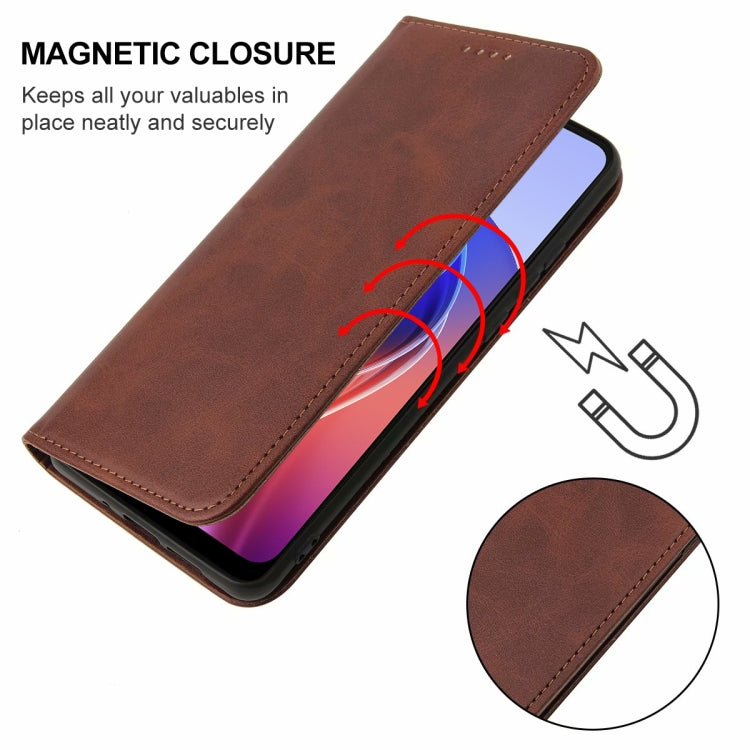 For OPPO A55 Magnetic Closure Leather Phone Case