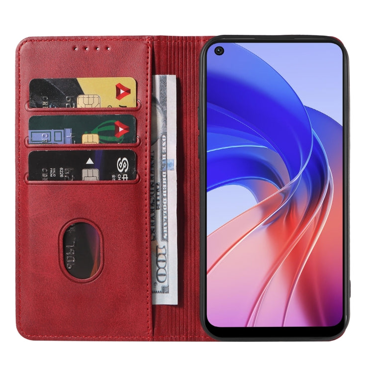 For OPPO A55 Magnetic Closure Leather Phone Case
