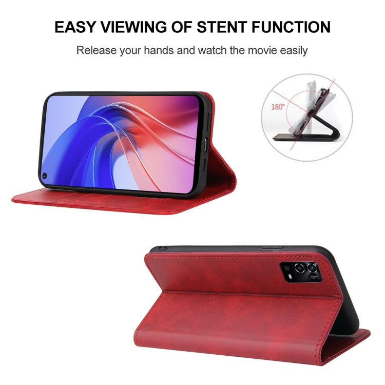 For OPPO A55 Magnetic Closure Leather Phone Case