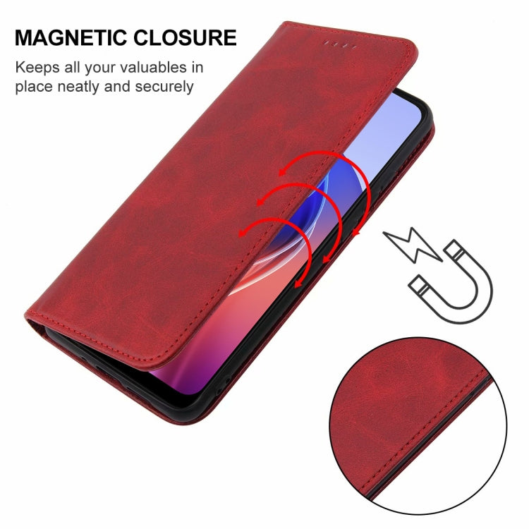 For OPPO A55 Magnetic Closure Leather Phone Case
