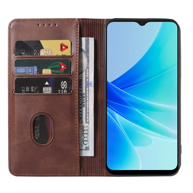 For OPPO A57 4G Magnetic Closure Leather Phone Case