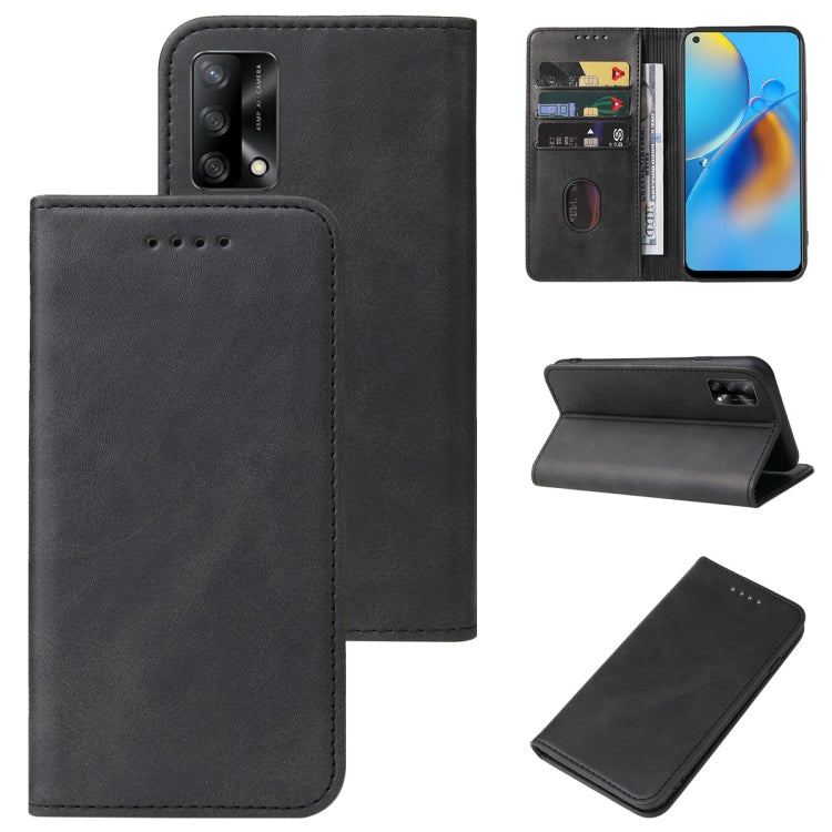 For OPPO A74 4G Magnetic Closure Leather Phone Case