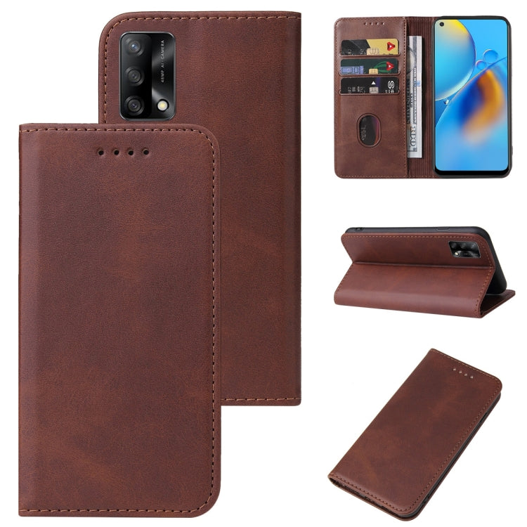 For OPPO A74 4G Magnetic Closure Leather Phone Case