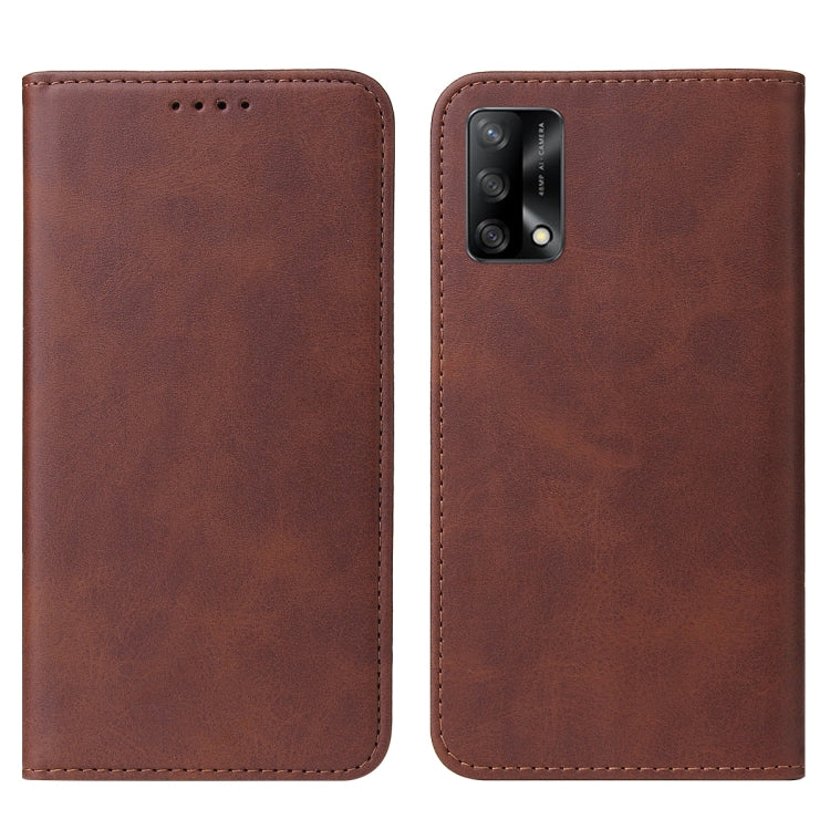 For OPPO A74 4G Magnetic Closure Leather Phone Case
