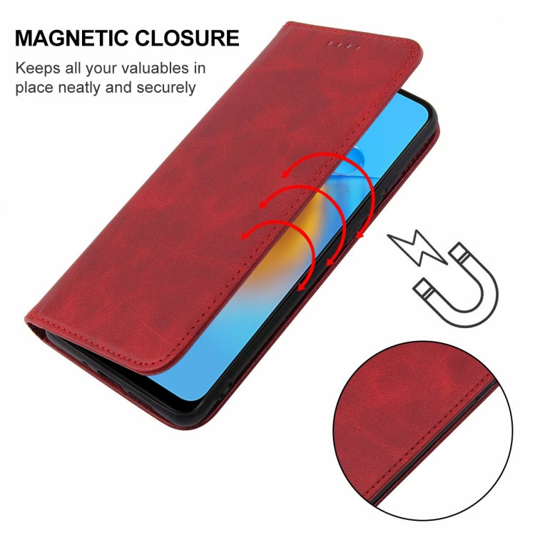 For OPPO A74 4G Magnetic Closure Leather Phone Case