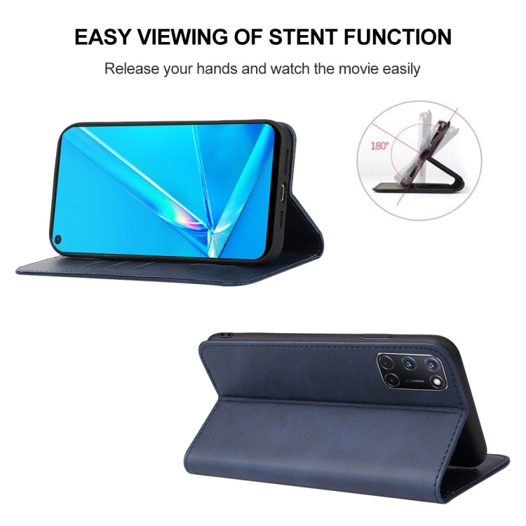 For OPPO A92 Magnetic Closure Leather Phone Case