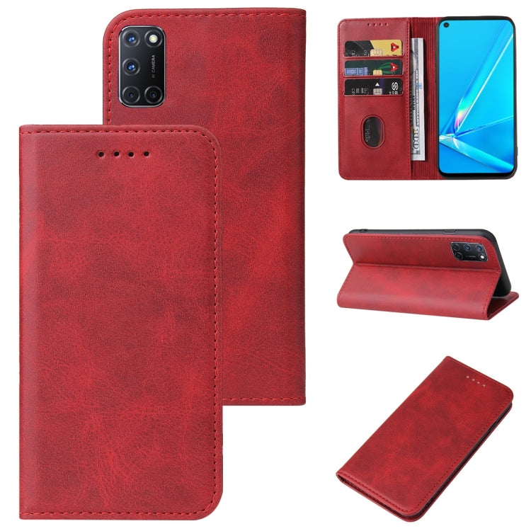 For OPPO A92 Magnetic Closure Leather Phone Case