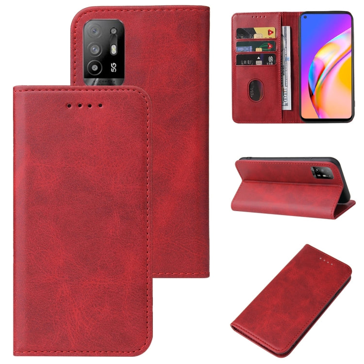 For OPPO A94 5G Magnetic Closure Leather Phone Case