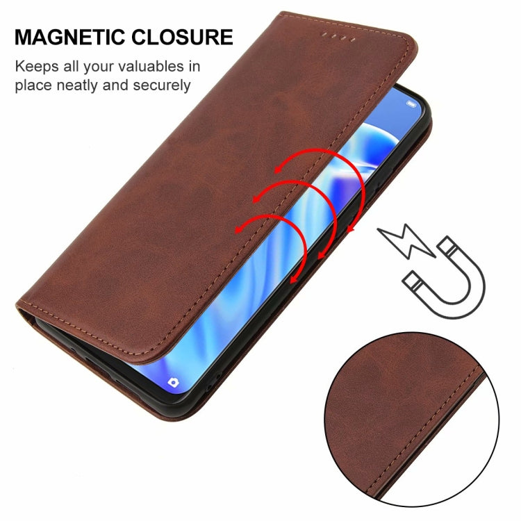 For OPPO F15 Magnetic Closure Leather Phone Case