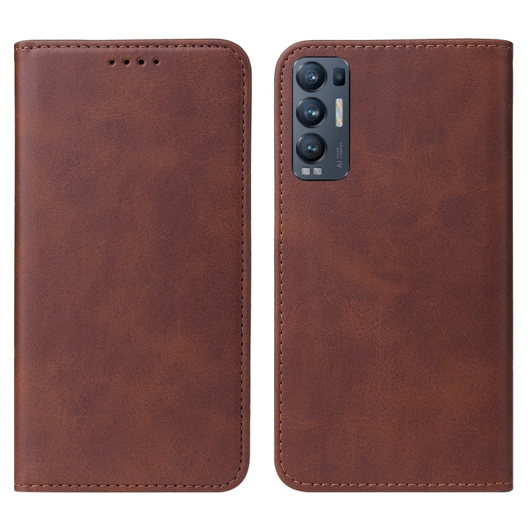 For OPPO Find X3 Neo Magnetic Closure Leather Phone Case