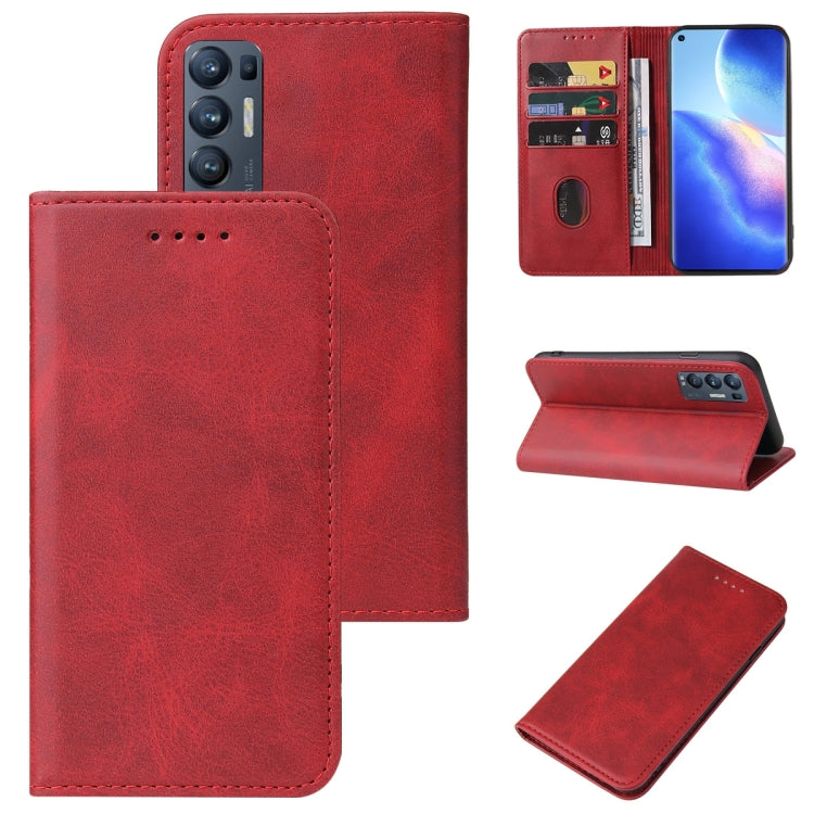 For OPPO Find X3 Neo Magnetic Closure Leather Phone Case
