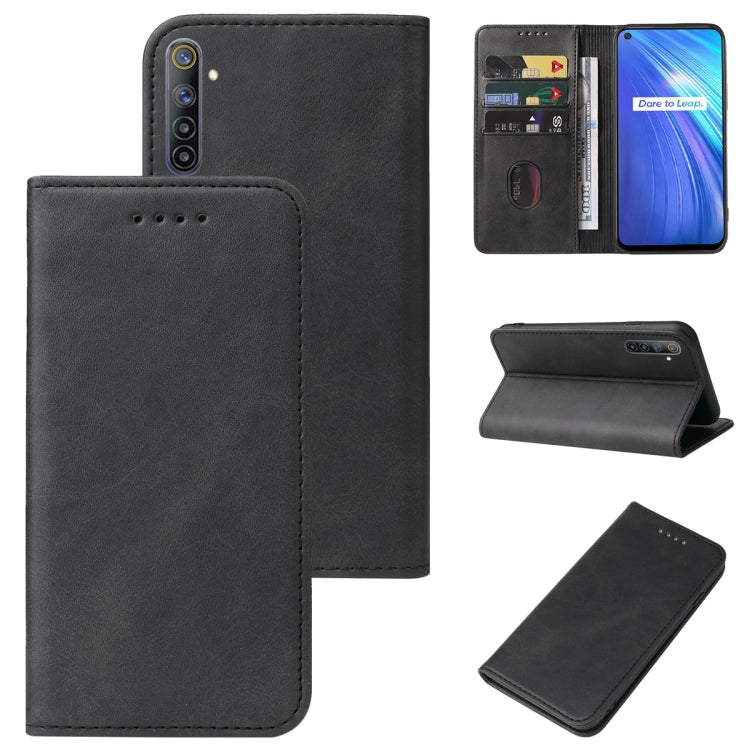 For Realme 6 Magnetic Closure Leather Phone Case