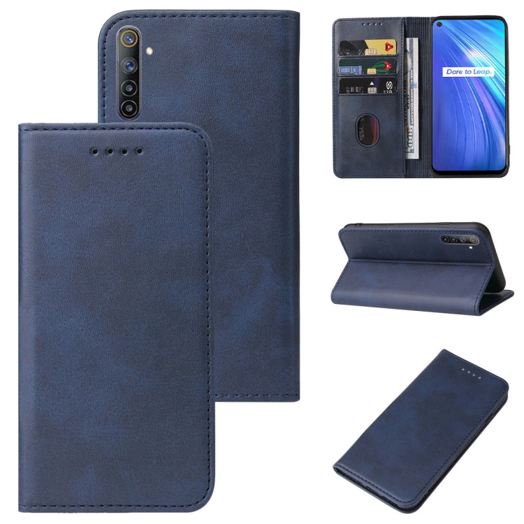 For Realme 6 Magnetic Closure Leather Phone Case