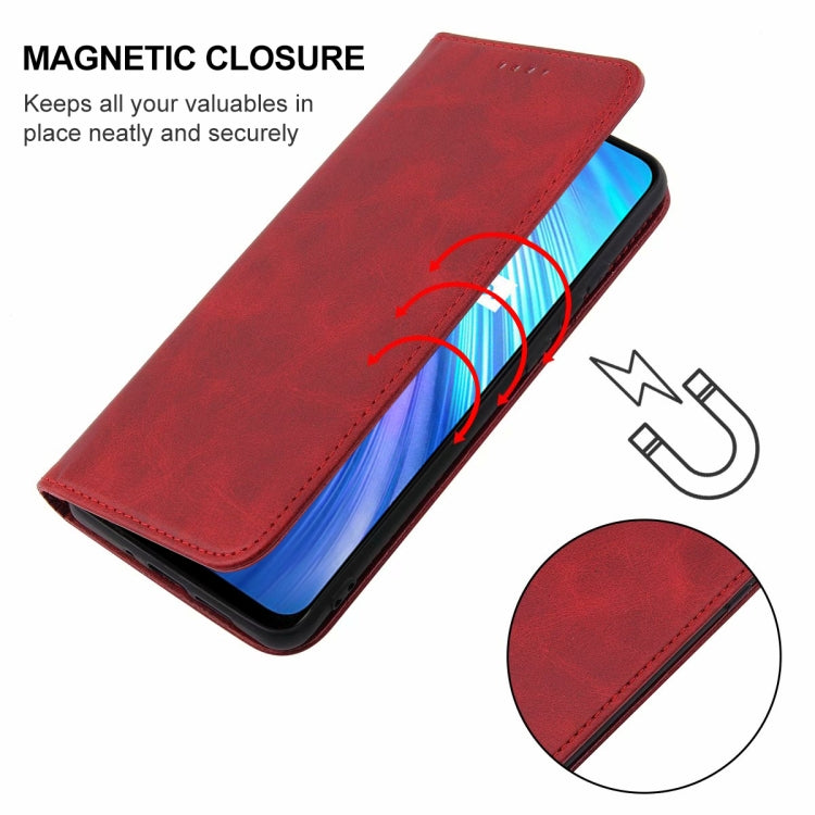 For Realme 6 Magnetic Closure Leather Phone Case