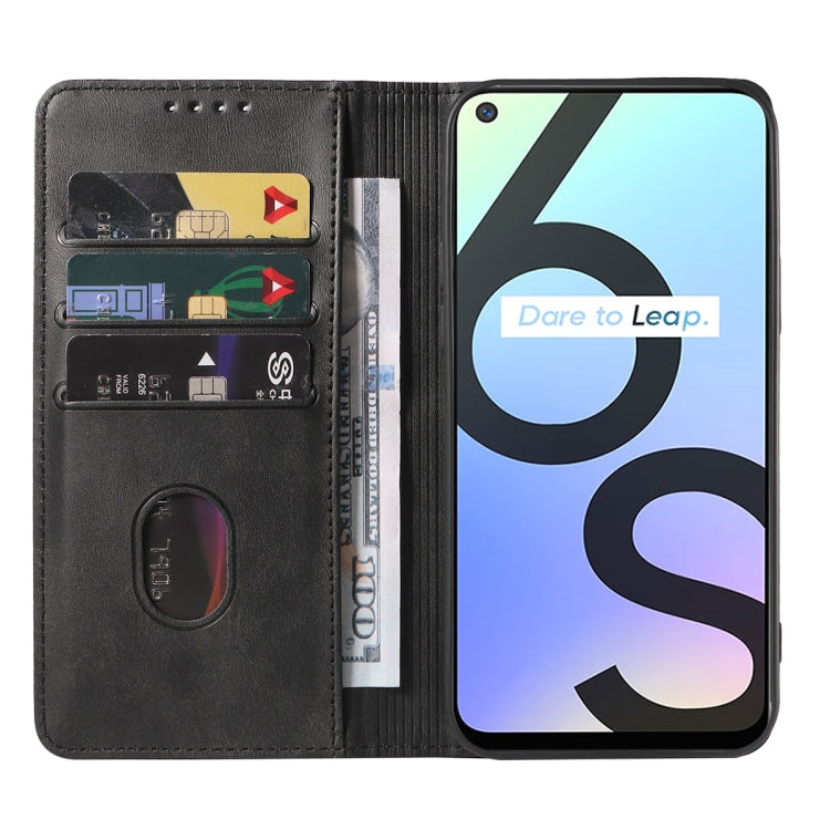 For Realme 6S Magnetic Closure Leather Phone Case