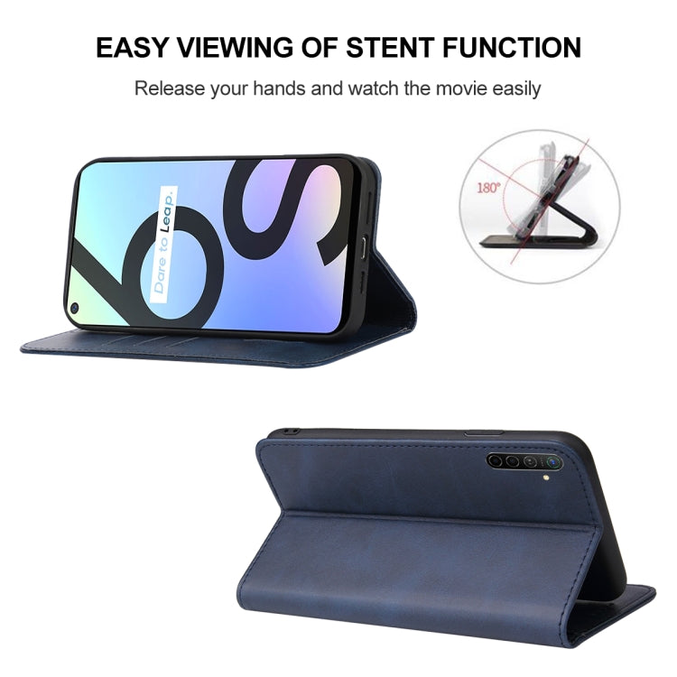 For Realme 6S Magnetic Closure Leather Phone Case