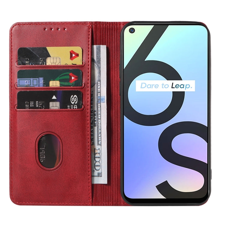 For Realme 6S Magnetic Closure Leather Phone Case