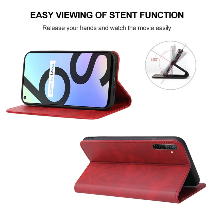 For Realme 6S Magnetic Closure Leather Phone Case