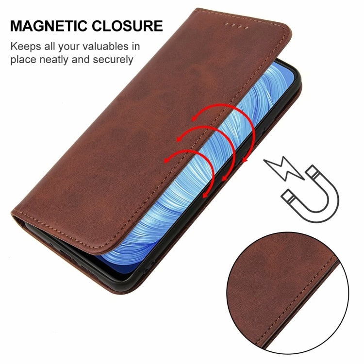 For Realme 7 5G Magnetic Closure Leather Phone Case