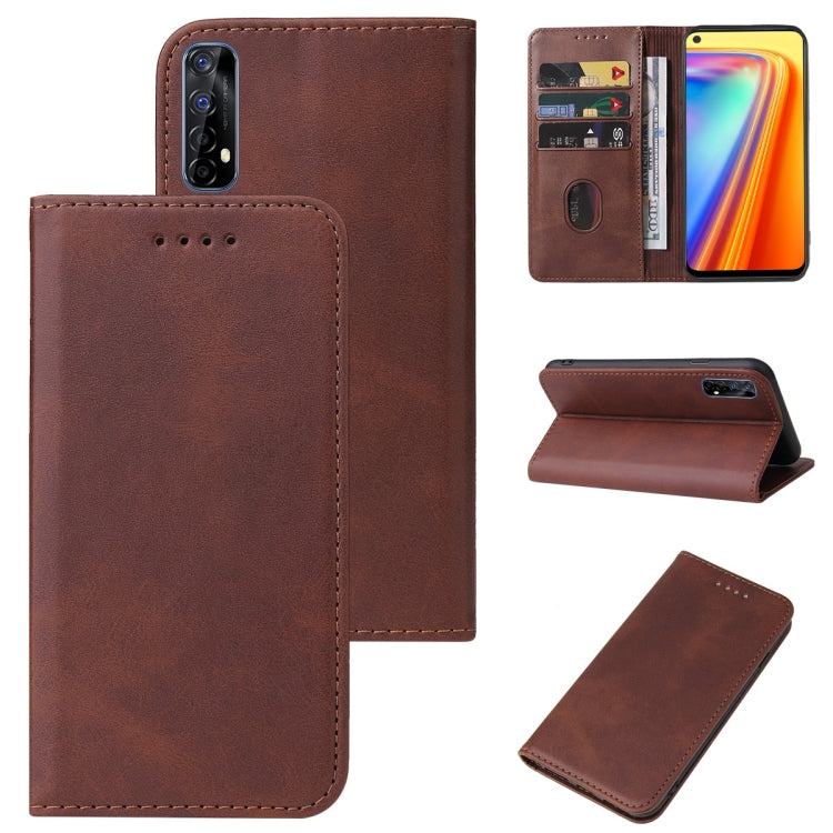 For Realme 7 Global Magnetic Closure Leather Phone Case