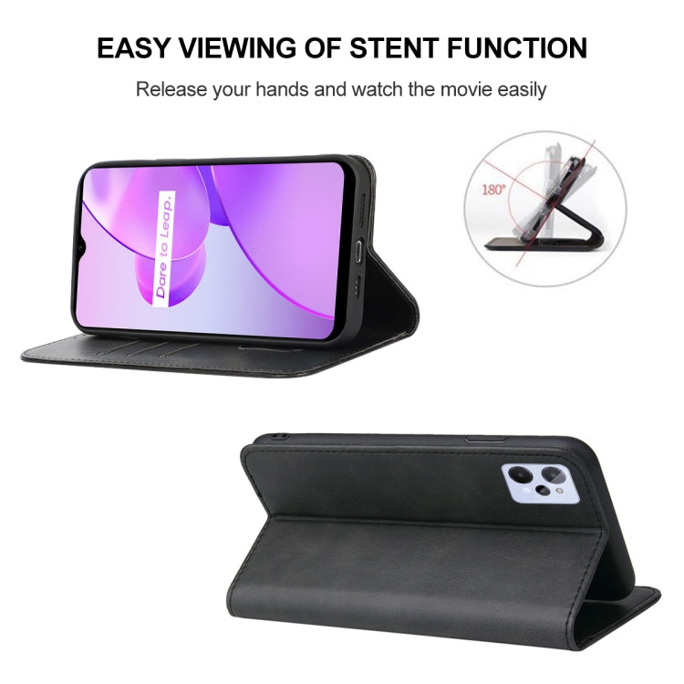 For Realme C31 Magnetic Closure Leather Phone Case