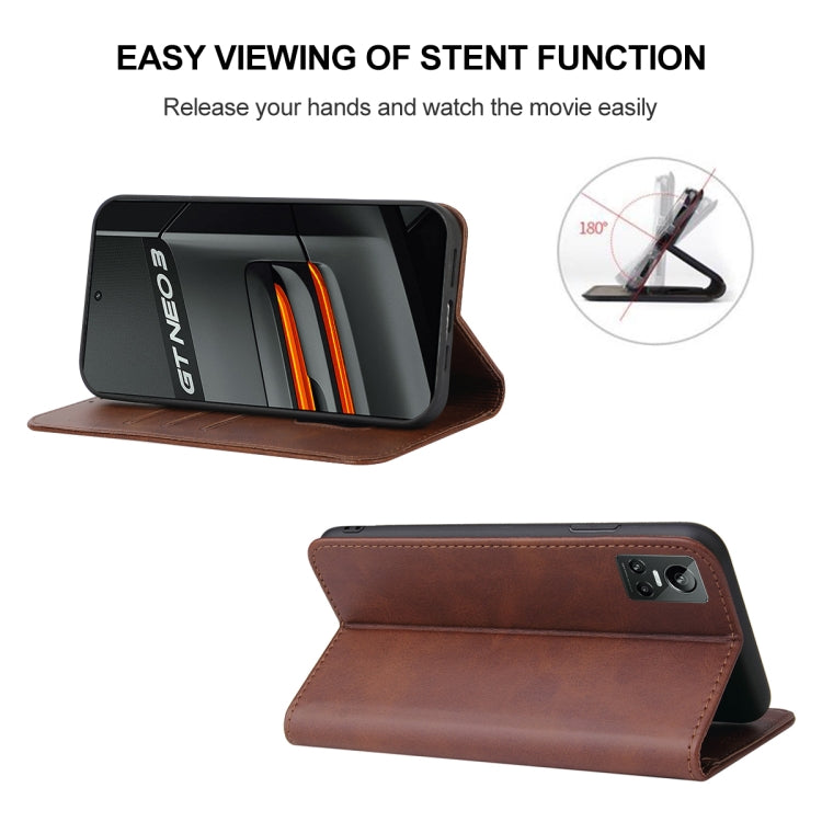 For Realme GT Neo3 Magnetic Closure Leather Phone Case