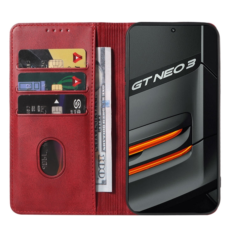 For Realme GT Neo3 Magnetic Closure Leather Phone Case