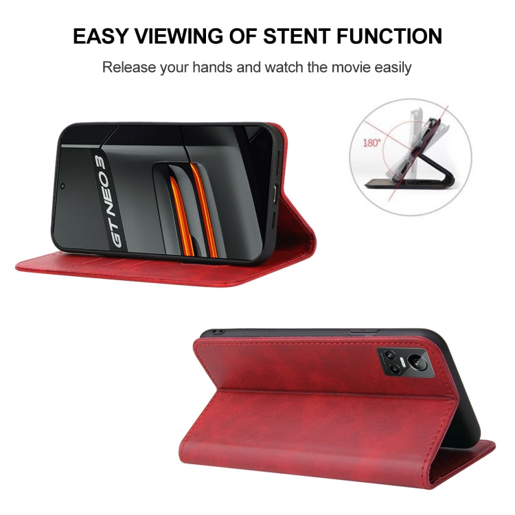 For Realme GT Neo3 Magnetic Closure Leather Phone Case