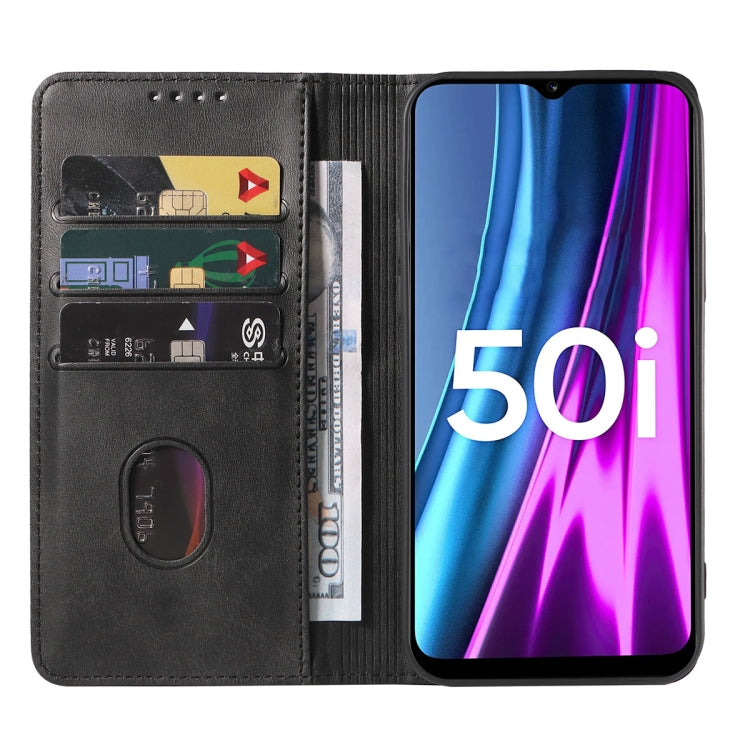 For Realme Narzo 50i Magnetic Closure Leather Phone Case