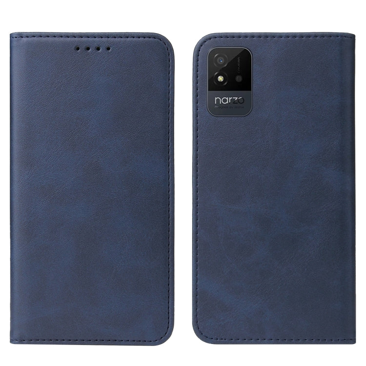 For Realme Narzo 50i Magnetic Closure Leather Phone Case