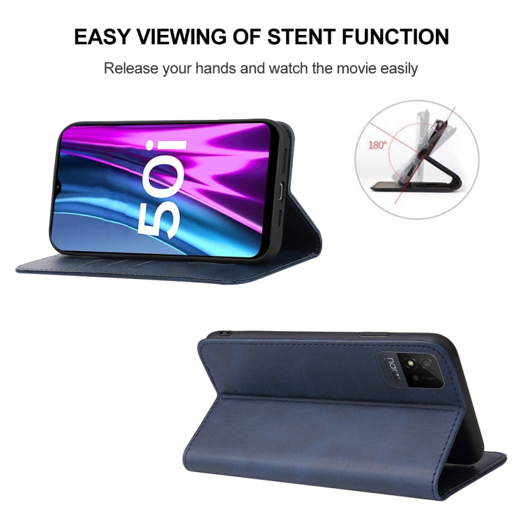 For Realme Narzo 50i Magnetic Closure Leather Phone Case