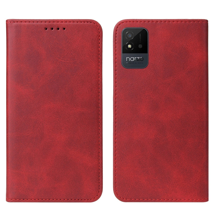 For Realme Narzo 50i Magnetic Closure Leather Phone Case
