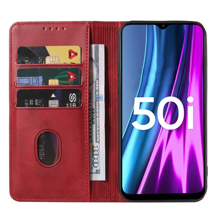 For Realme Narzo 50i Magnetic Closure Leather Phone Case