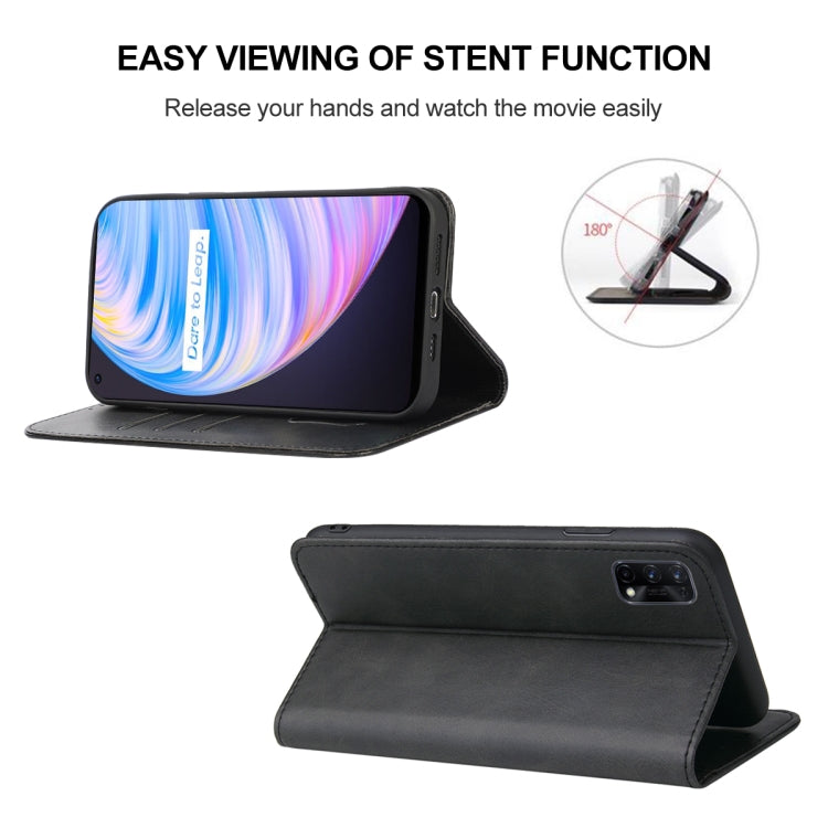 For Realme Q2 Pro Magnetic Closure Leather Phone Case