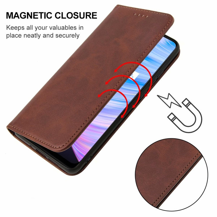 For Realme Q2 Pro Magnetic Closure Leather Phone Case