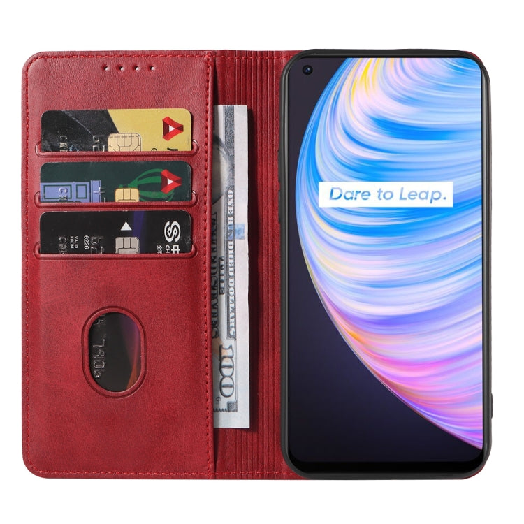 For Realme Q2 Pro Magnetic Closure Leather Phone Case
