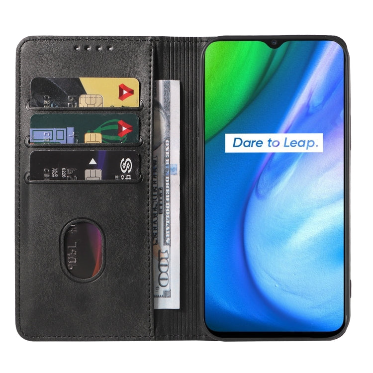 For Realme Q2i Magnetic Closure Leather Phone Case