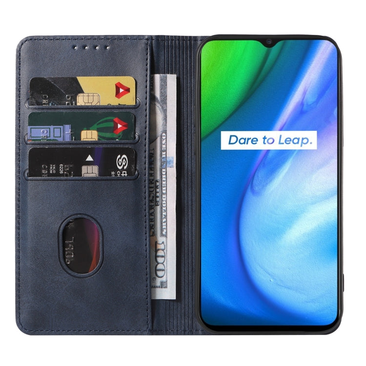 For Realme Q2i Magnetic Closure Leather Phone Case