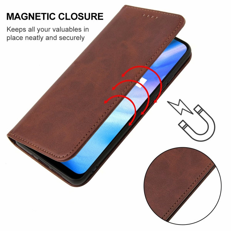 For Realme Q2i Magnetic Closure Leather Phone Case