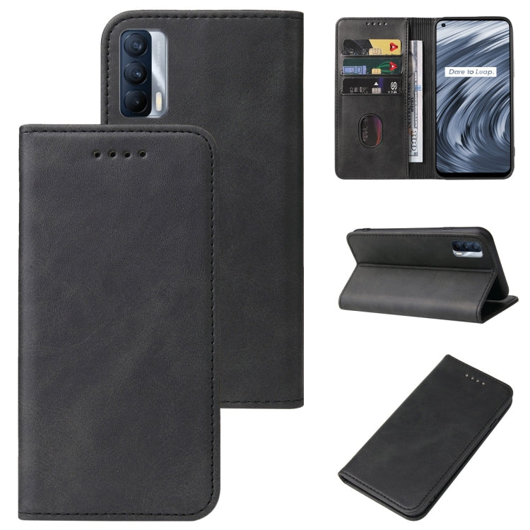 For Realme V15 Magnetic Closure Leather Phone Case