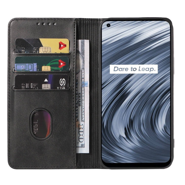 For Realme V15 Magnetic Closure Leather Phone Case