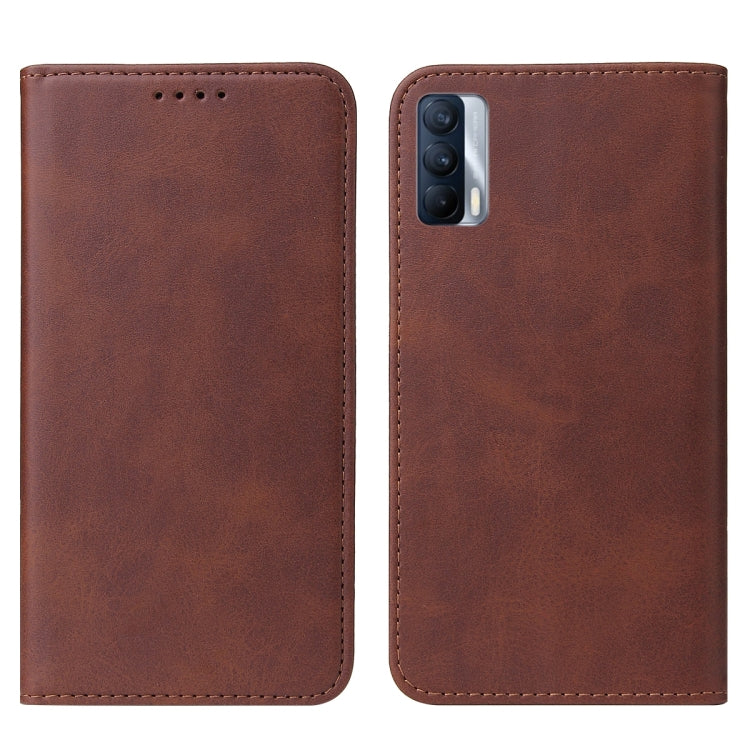 For Realme V15 Magnetic Closure Leather Phone Case