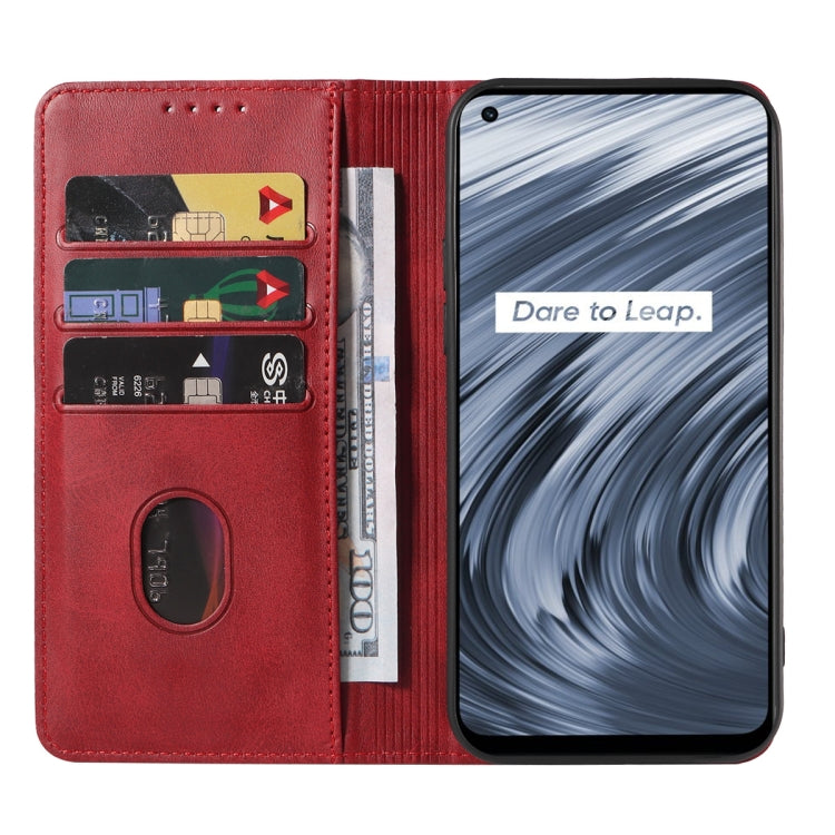 For Realme V15 Magnetic Closure Leather Phone Case