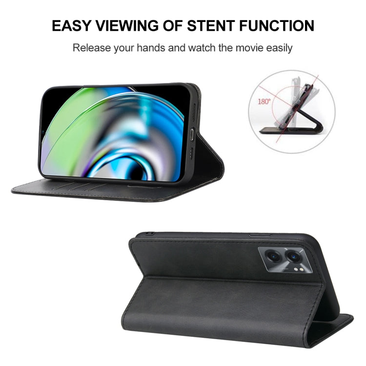 For Realme V23 Magnetic Closure Leather Phone Case