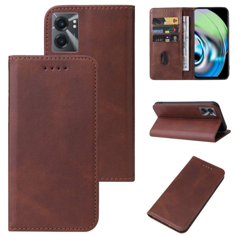 For Realme V23 Magnetic Closure Leather Phone Case