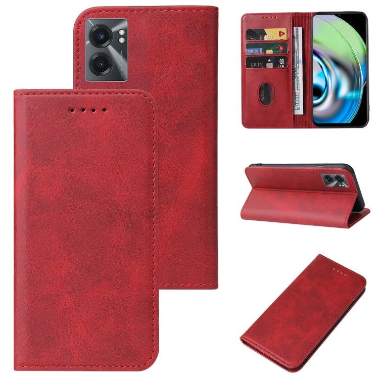 For Realme V23 Magnetic Closure Leather Phone Case