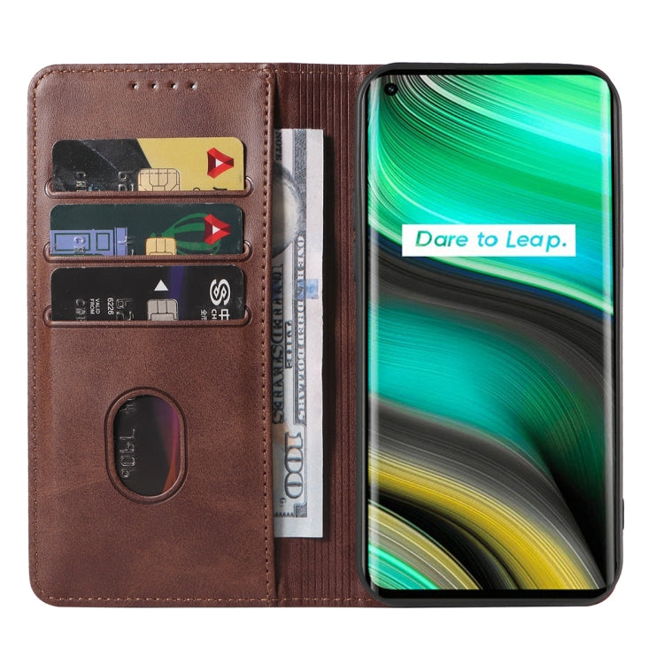 For Realme X7 Pro Ultra Magnetic Closure Leather Phone Case