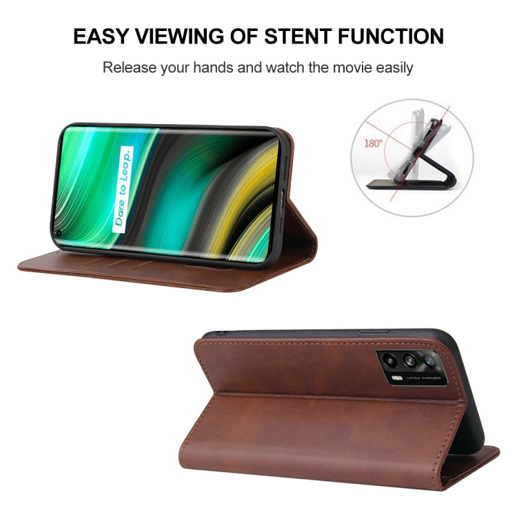 For Realme X7 Pro Ultra Magnetic Closure Leather Phone Case