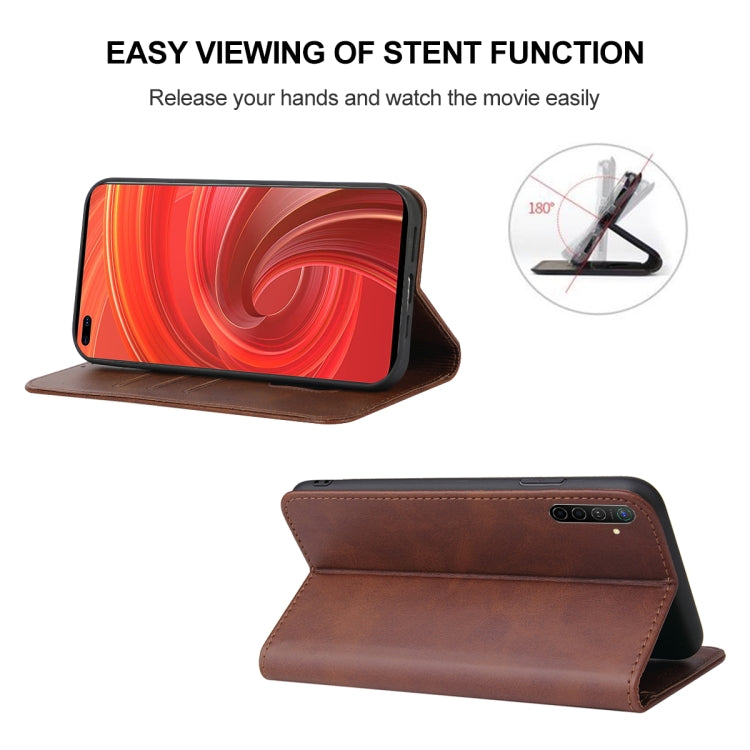 For Realme X50 Pro 5G Magnetic Closure Leather Phone Case