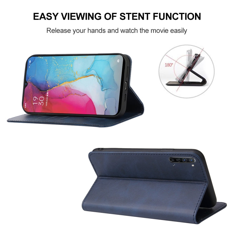 For OPPO Reno3 5G Magnetic Closure Leather Phone Case
